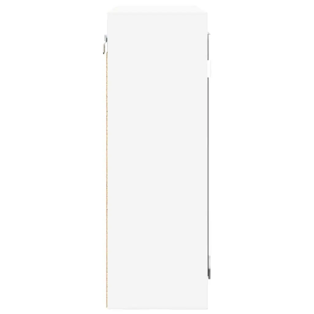White Wall-Mounted Bathroom Mirror Cabinet