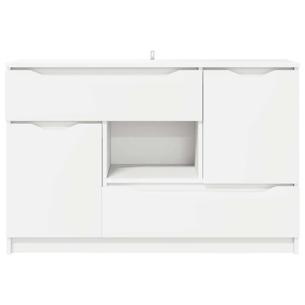 Rectangular White Sideboard Storage Cabinet
