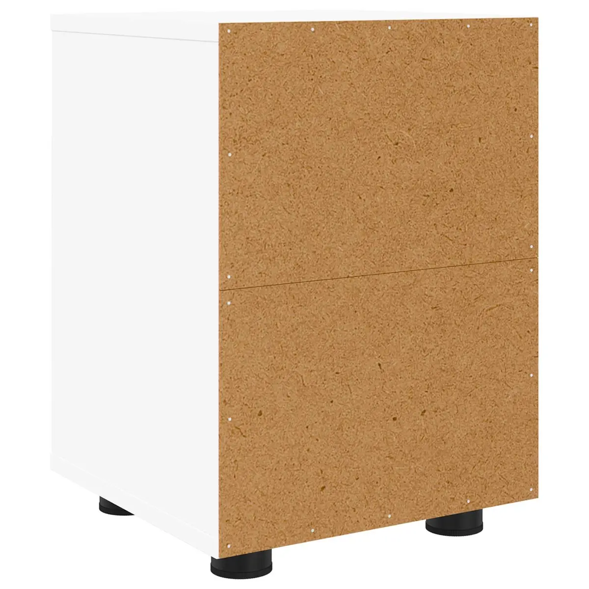 Bedside Table Modern White Engineered Wood Nightstand Bedroom Storage Drawer