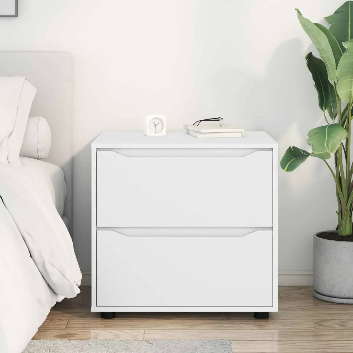 Storage Cabinet Engineered Wood 60x48x57cm White