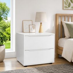 High Gloss White Storage Cabinet with Drawers