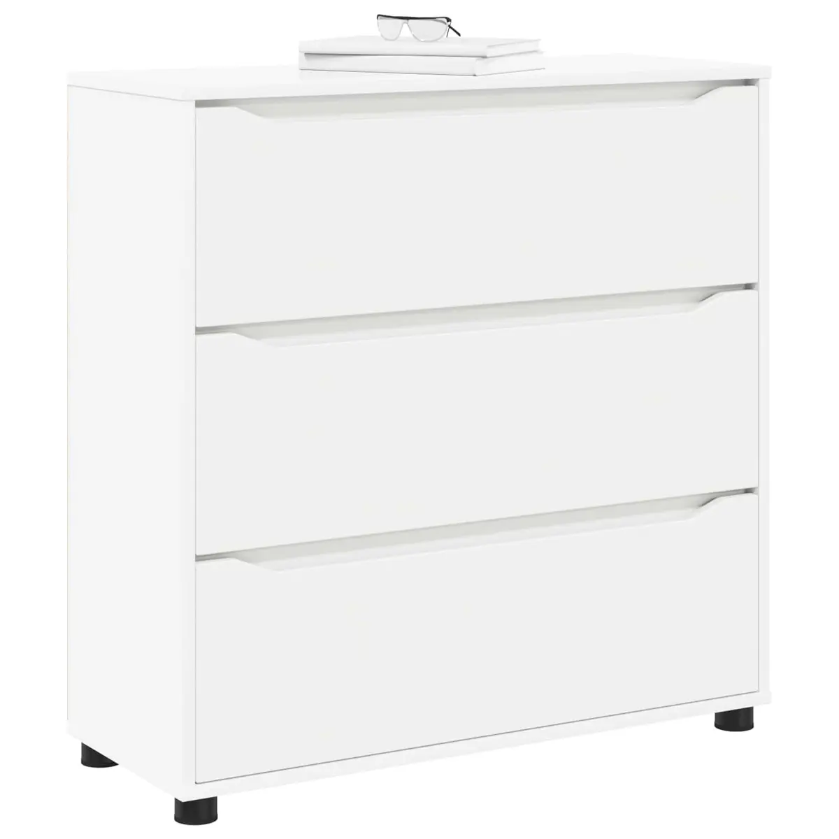 Engineered Wood Storage Cabinet in White 80 x 31 x 81 cm