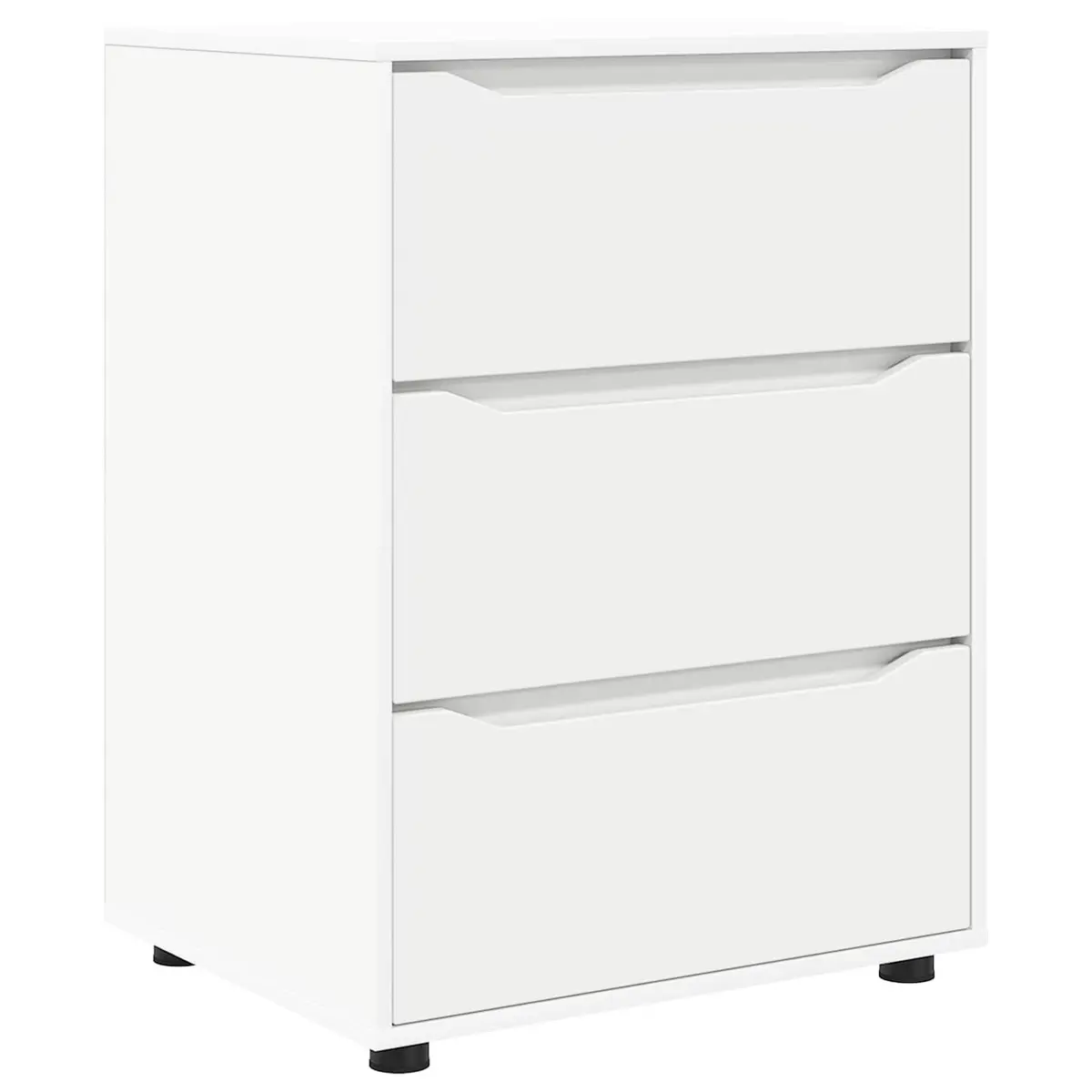 White Storage Cabinet 60x48x81cm Engineered Wood