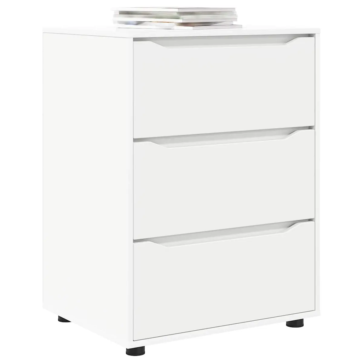 White Storage Cabinet 60x48x81cm Engineered Wood