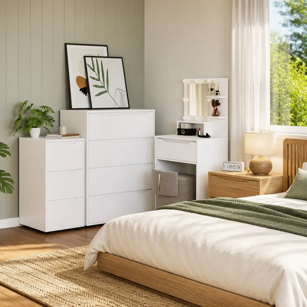 Engineered Wood Storage Cabinet in White