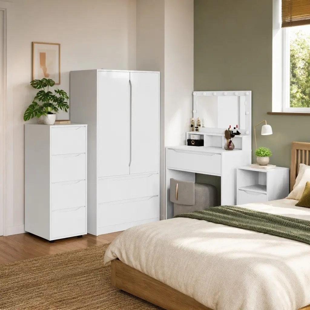 Storage Cabinet Engineered Wood 40 x 48 x 105 cm White