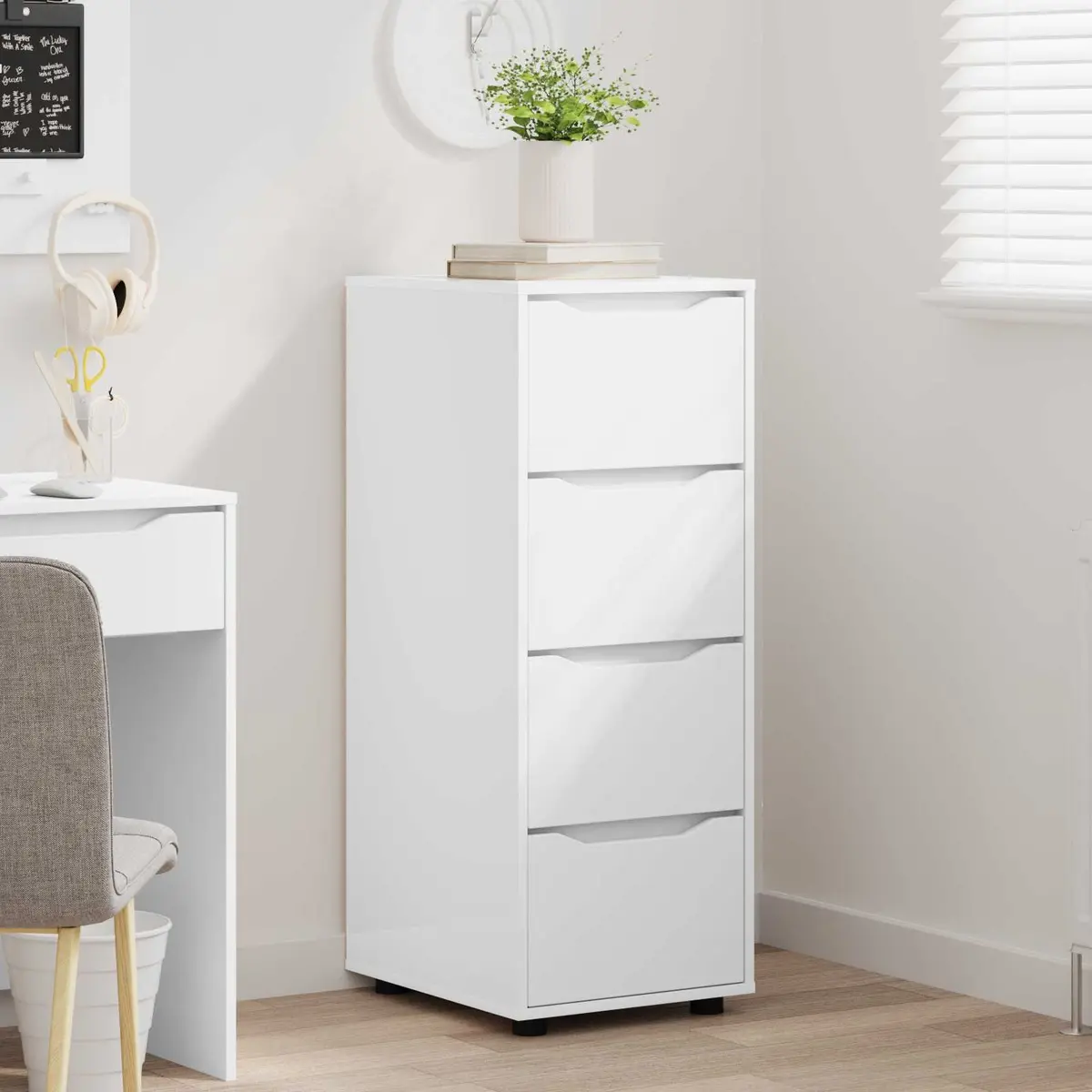 Storage Cabinet Engineered Wood 40 x 48 x 105 cm White