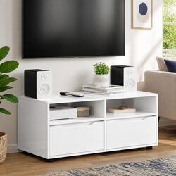 High Gloss White Modern TV Cabinet for Stylish Storage
