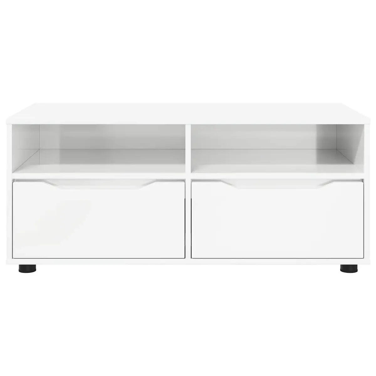 TV Cabinet High Gloss White Modern Living Room Storage Unit Engineered Wood