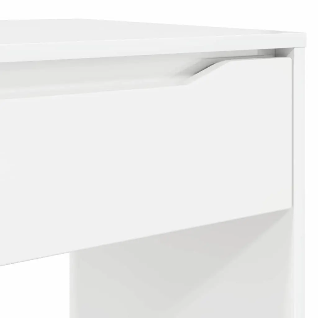 High Gloss White Engineered Wood Desk for Office