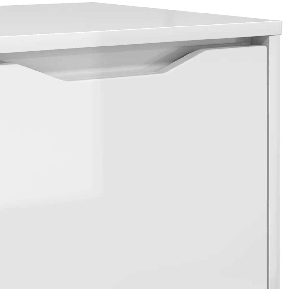 High Gloss White Bathroom Storage Cabinet