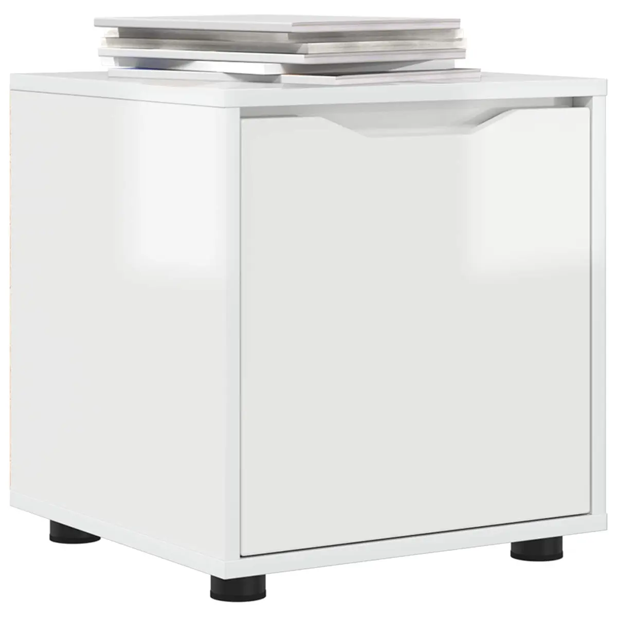 High Gloss White Bathroom Storage Cabinet
