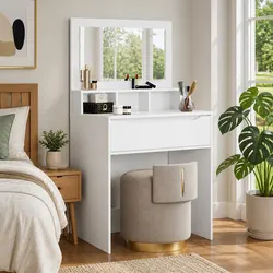 80cm White Vanity Unit for Modern Bedroom Storage