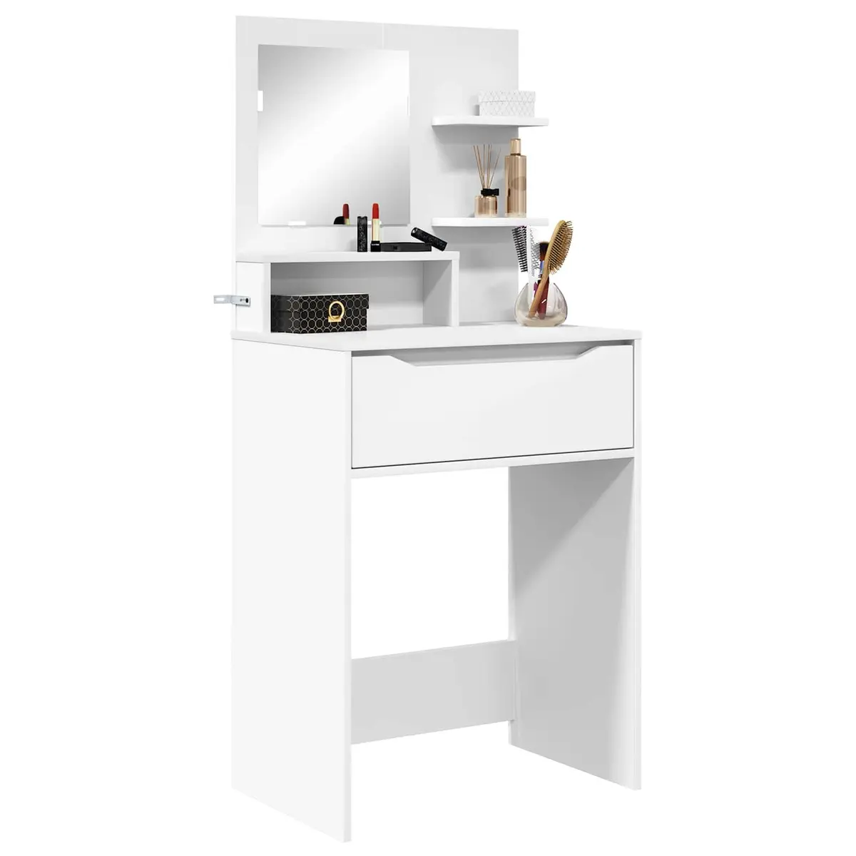 White Bedroom Dressing Table with Drawer