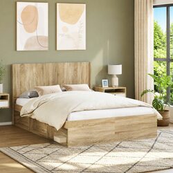 Elegant Brown Vertical Slat Headboard for Your Bedroom