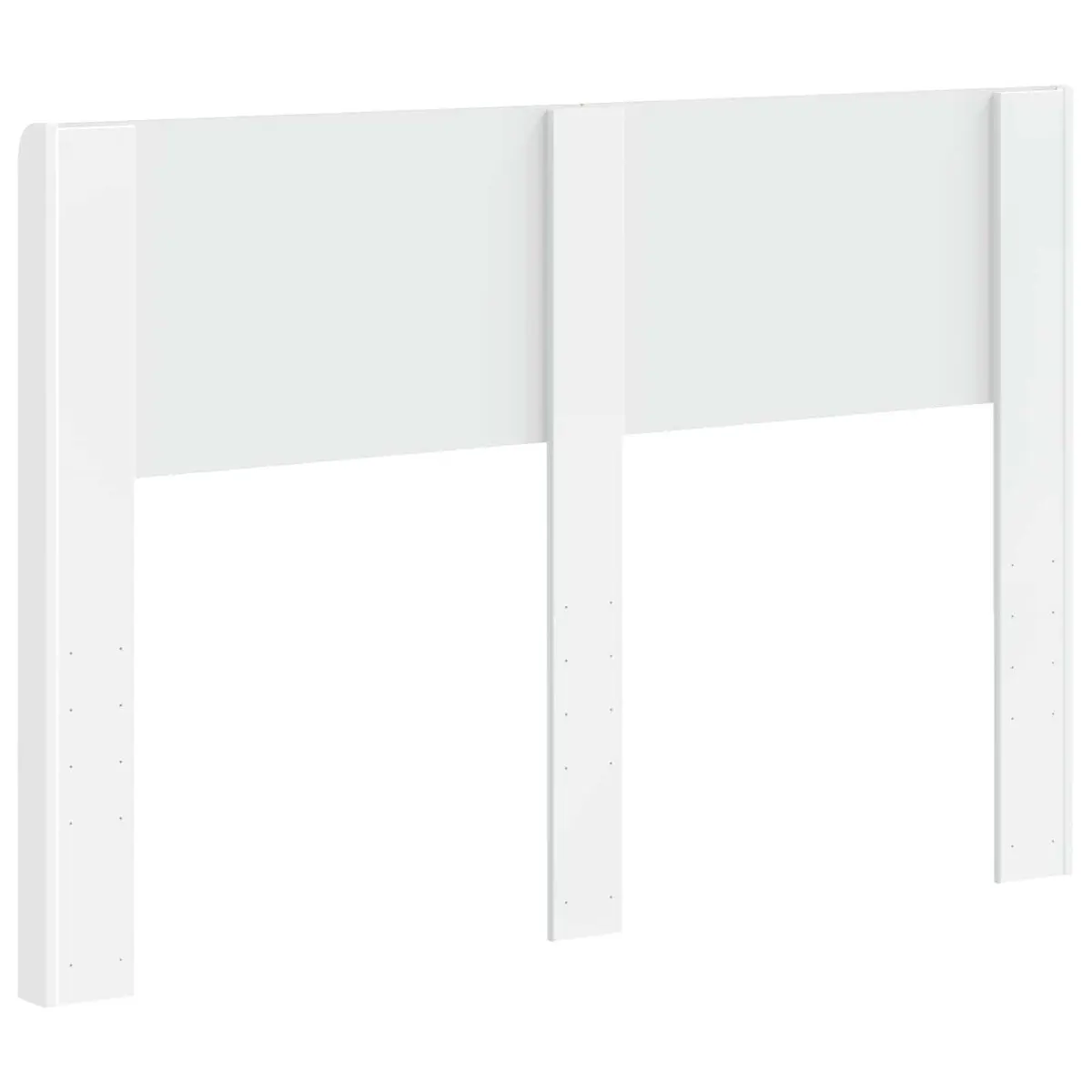 White Headboard with Vertical Slats in Engineered Wood