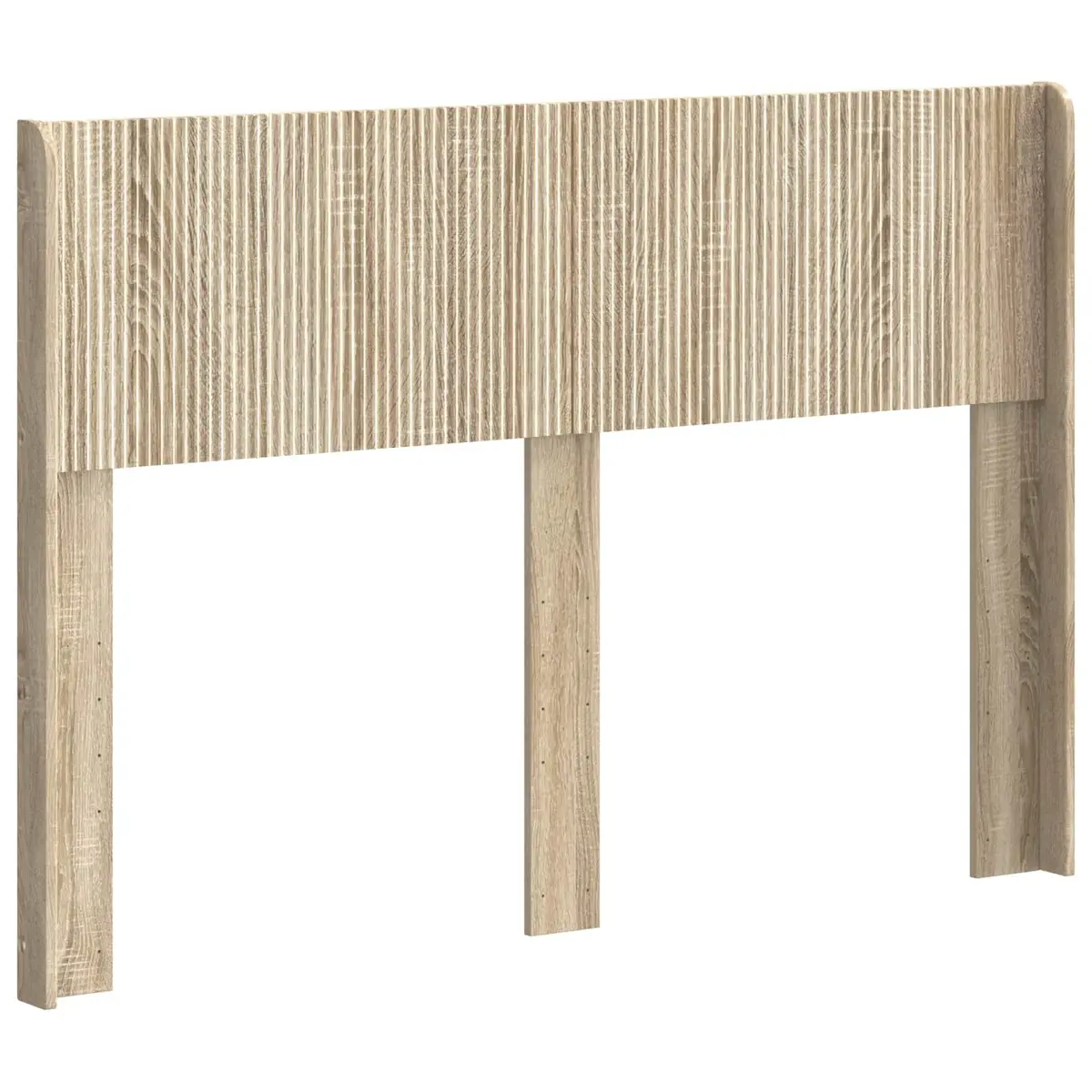 Brown Sonoma Oak Engineered Wood Vertical Slat Headboard