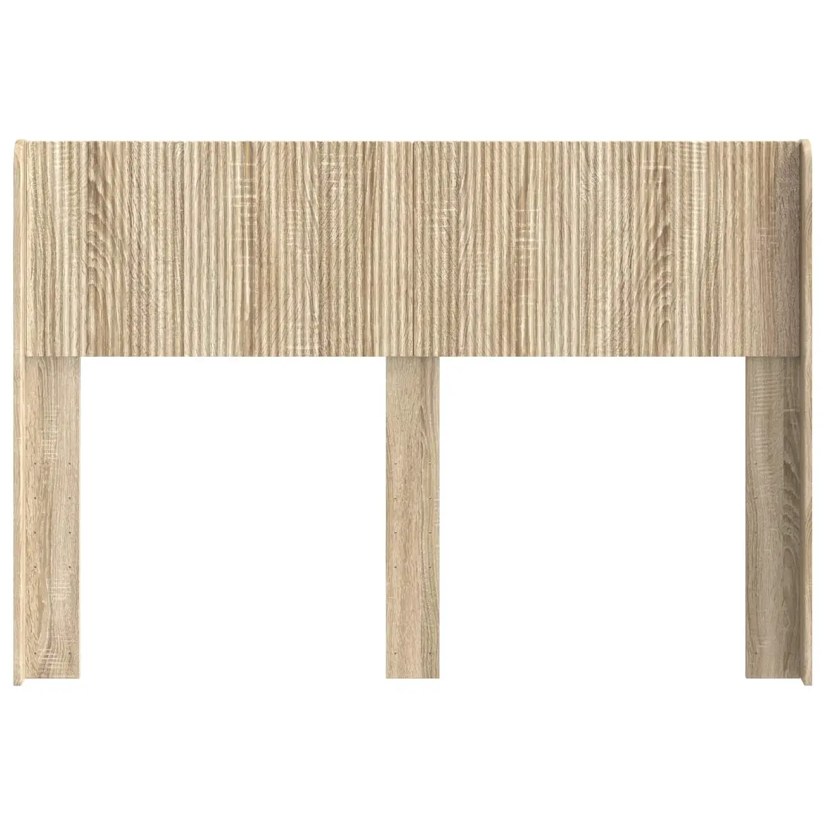 Brown Sonoma Oak Engineered Wood Vertical Slat Headboard