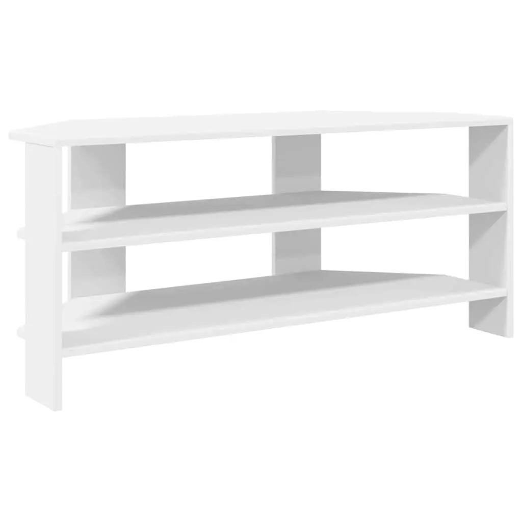 White Corner TV Cabinet with Durable Build