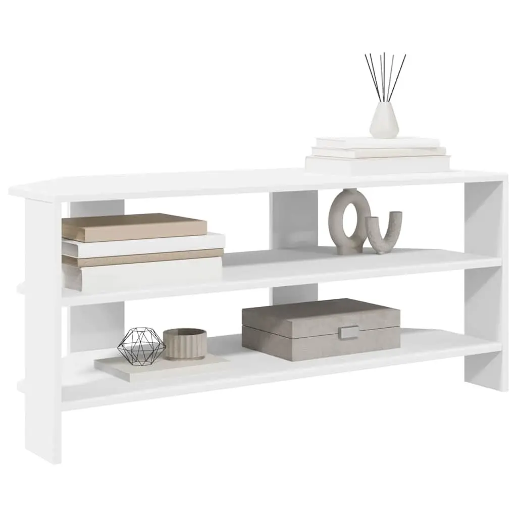White Corner TV Cabinet with Durable Build