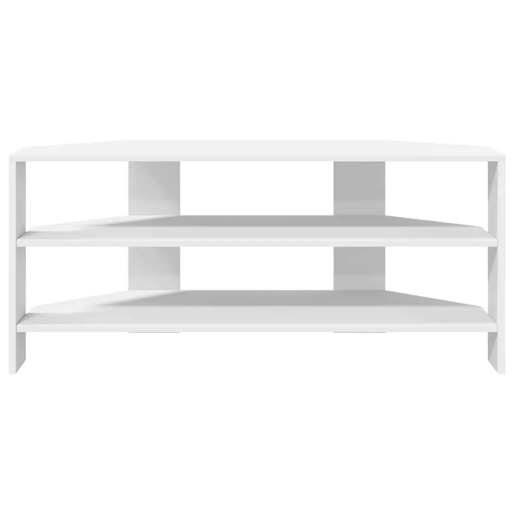 White Corner TV Cabinet with Durable Build