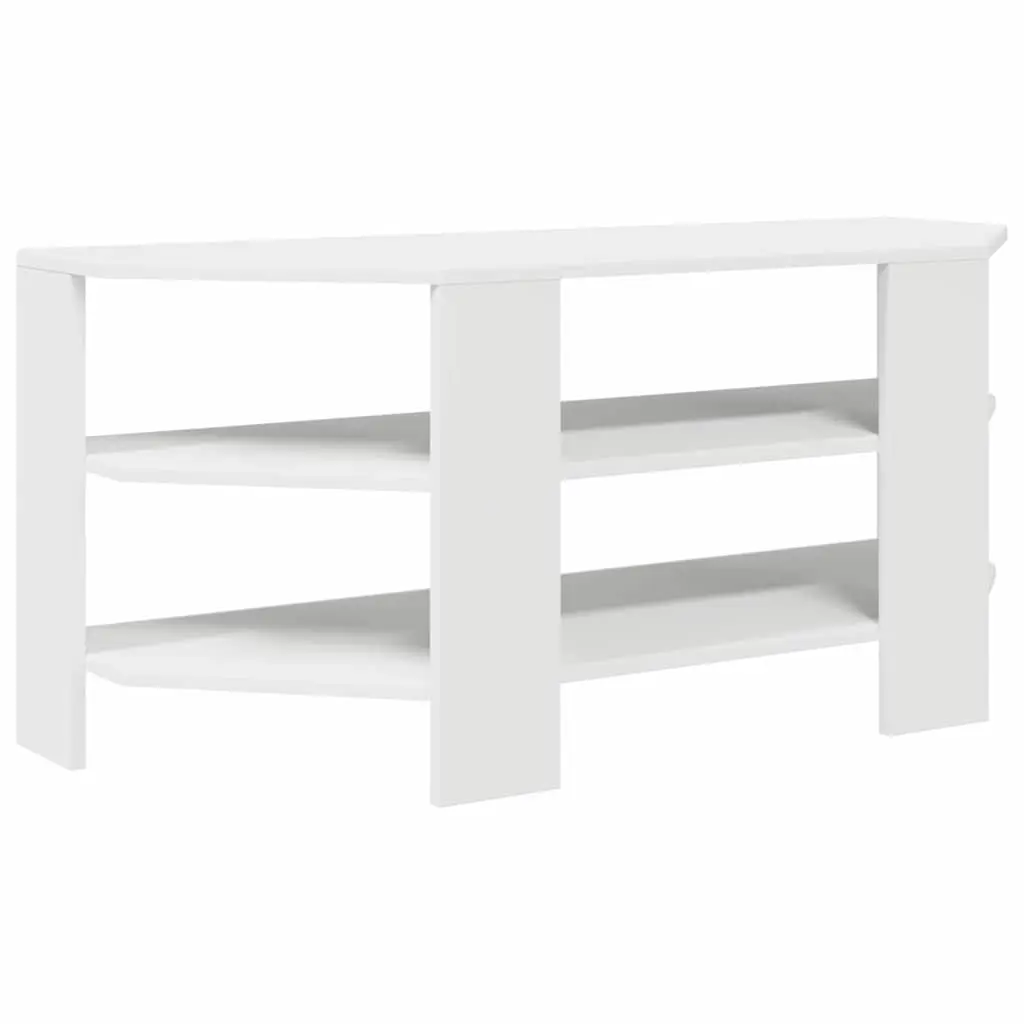 White Corner TV Cabinet with Durable Build