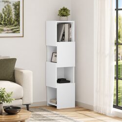 Stylish Corner Storage Cabinet 25.5x25x102cm for Modern Spaces