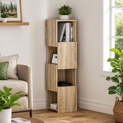 Stylish Brown Sonoma Oak Corner Storage Cabinet