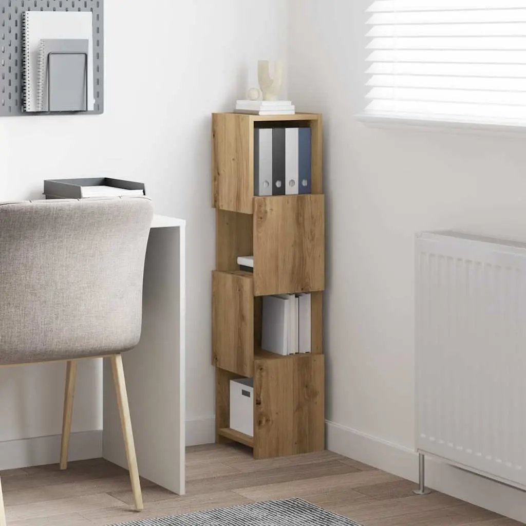 Brown Corner Storage Cabinet 25.5x25x102cm