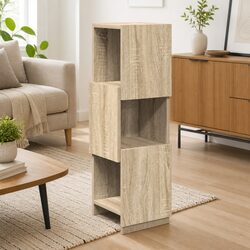 Stylish Brown Corner Storage Cabinet for Living Spaces
