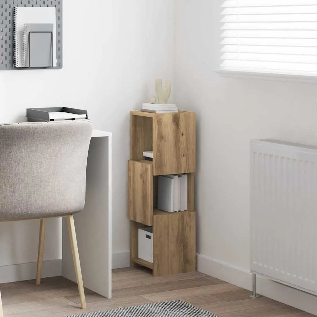 Brown Modern Corner Cabinet Storage Unit 25.5x25x80cm