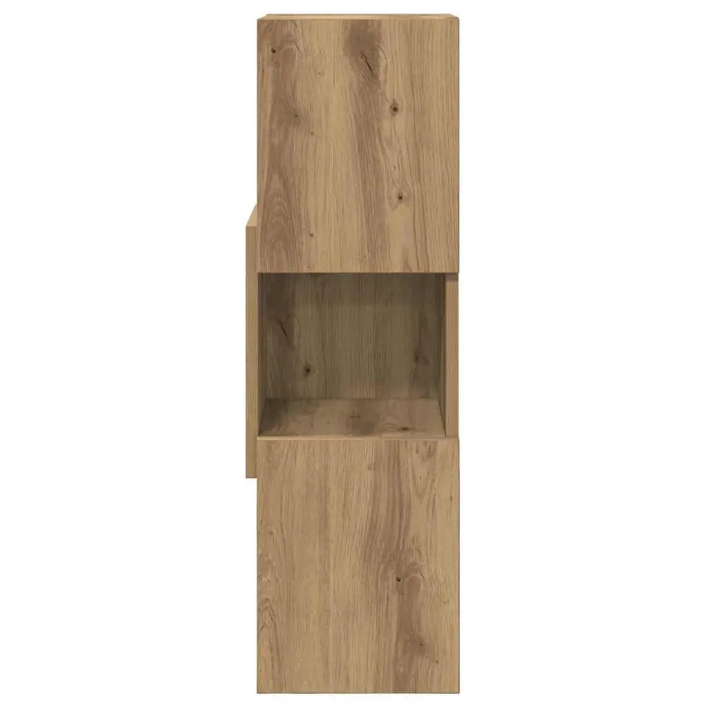 Brown Modern Corner Cabinet Storage Unit 25.5x25x80cm