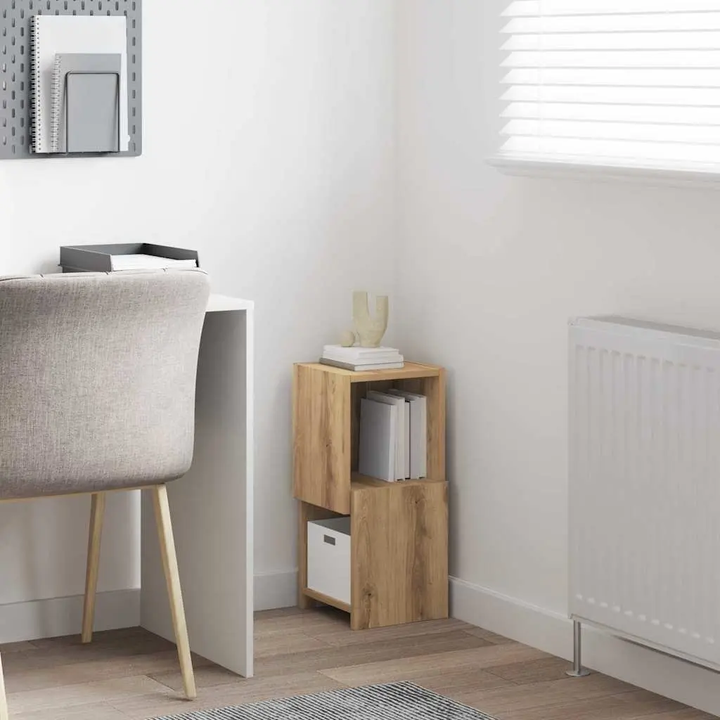 Brown Corner Storage Cabinet 25.5x25x55cm