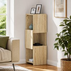 Sonoma Oak Corner Cabinet for Organised Living Spaces