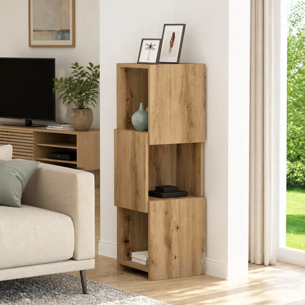 Brown Corner Cabinet for Smart Storage Solutions