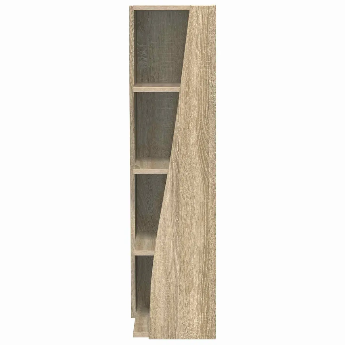 Corner Storage Cabinet Brown Engineered Wood Living Room Furniture Space-Saving