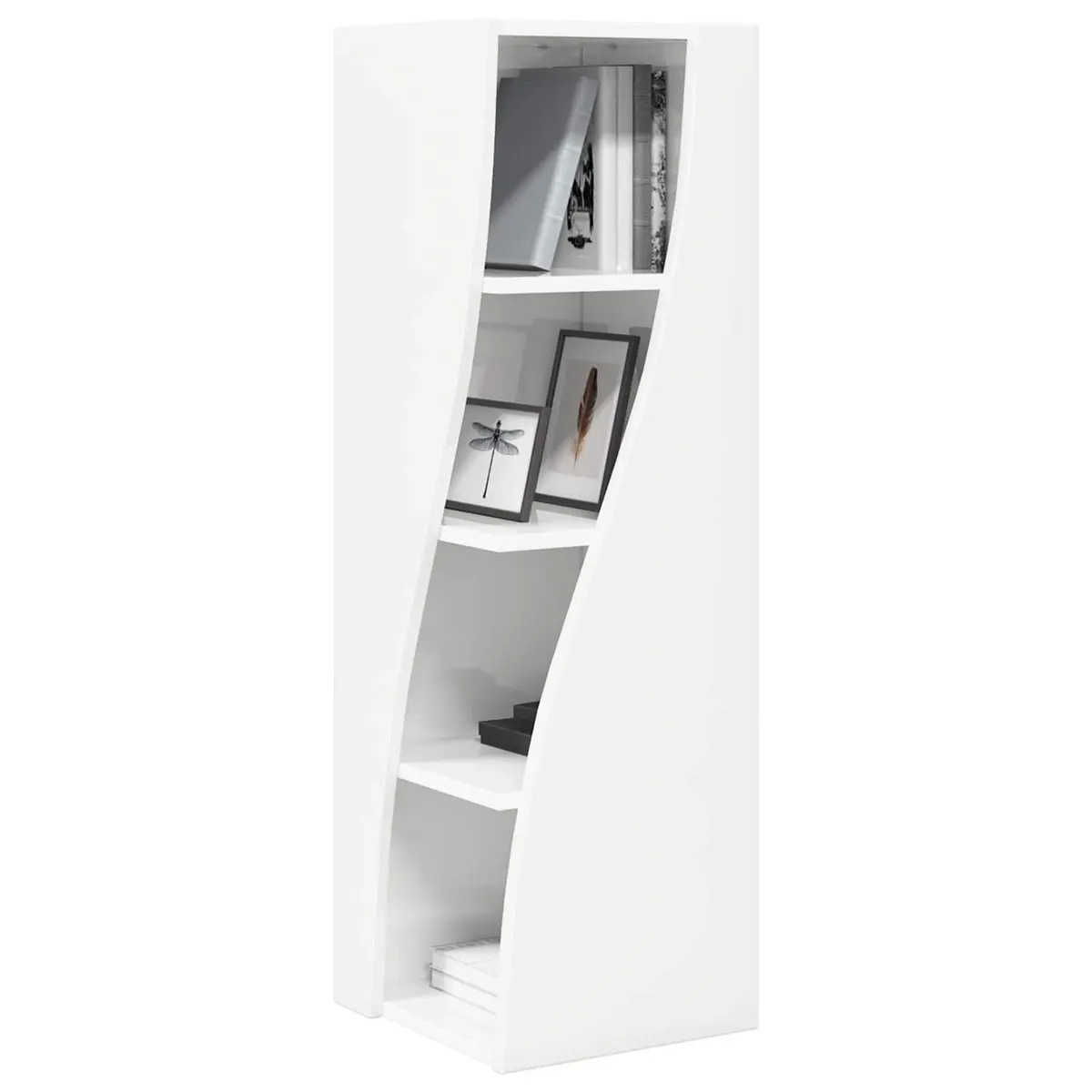 Corner Storage Cabinet 32x32x102cm Modern Living Room Organiser Engineered Wood