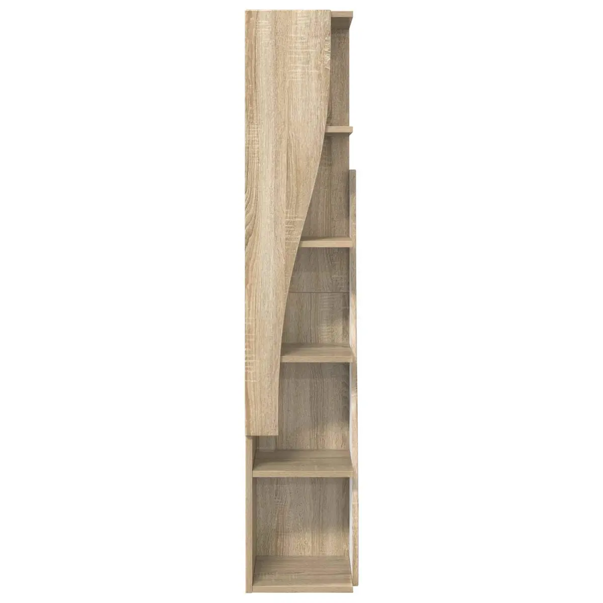 Corner Storage Cabinet Brown Engineered Wood Modern Living Room Organizer