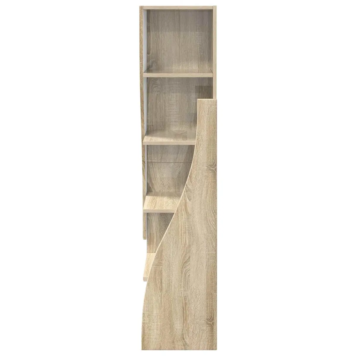Corner Storage Cabinet Brown Modern Engineered Wood Tall Compact Living Room
