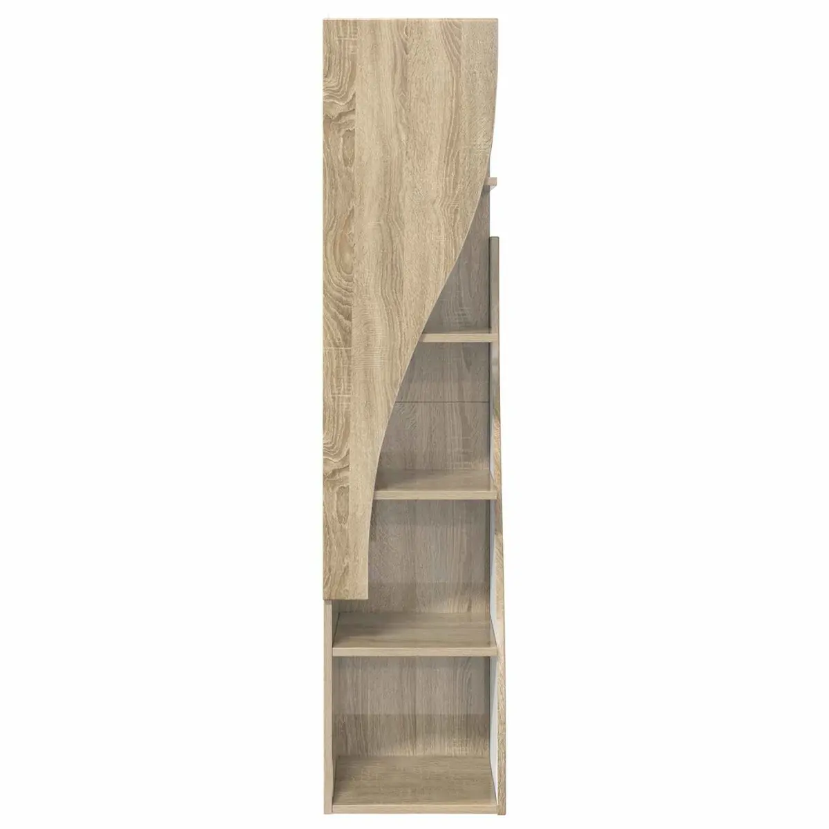 Corner Storage Cabinet Brown Modern Engineered Wood Tall Compact Living Room