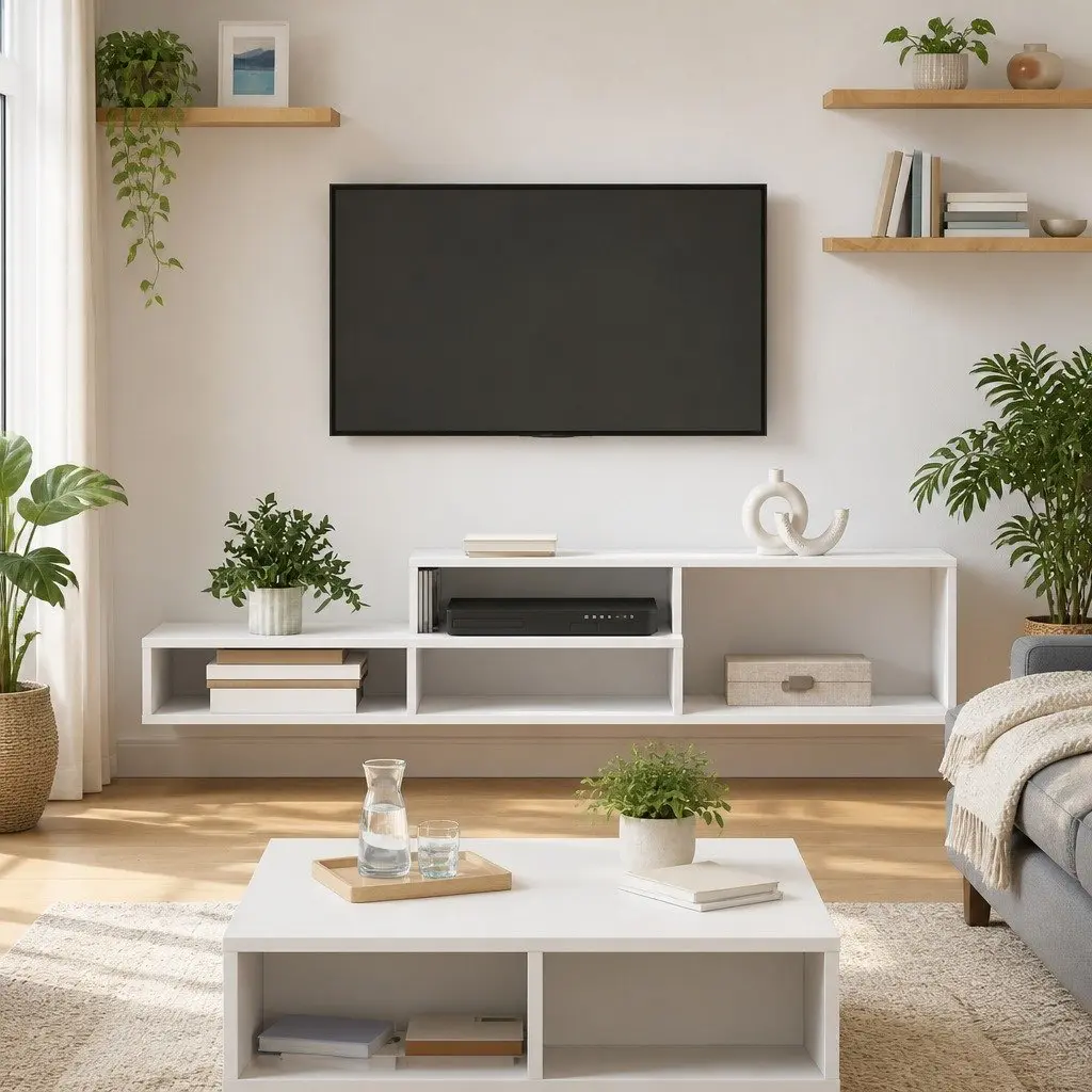 Wall Mounted TV Stand 150x25x28.5cm Engineered Wood