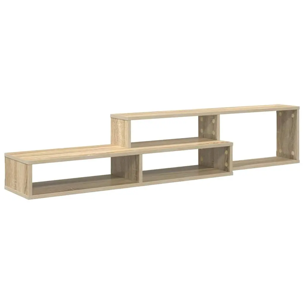 Wall Mounted TV Stand Engineered Wood 150x25x28.5cm Grey