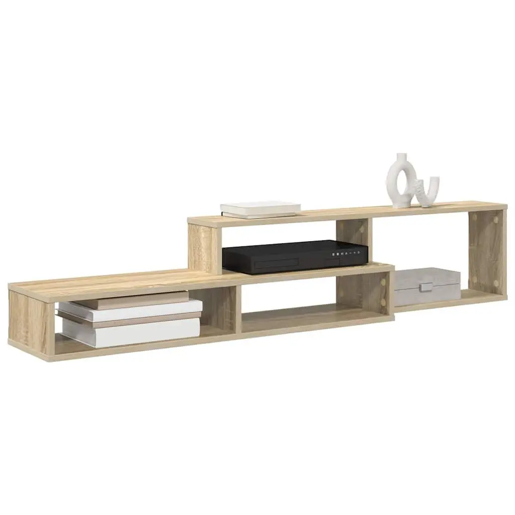 Wall Mounted TV Stand Engineered Wood 150x25x28.5cm Grey