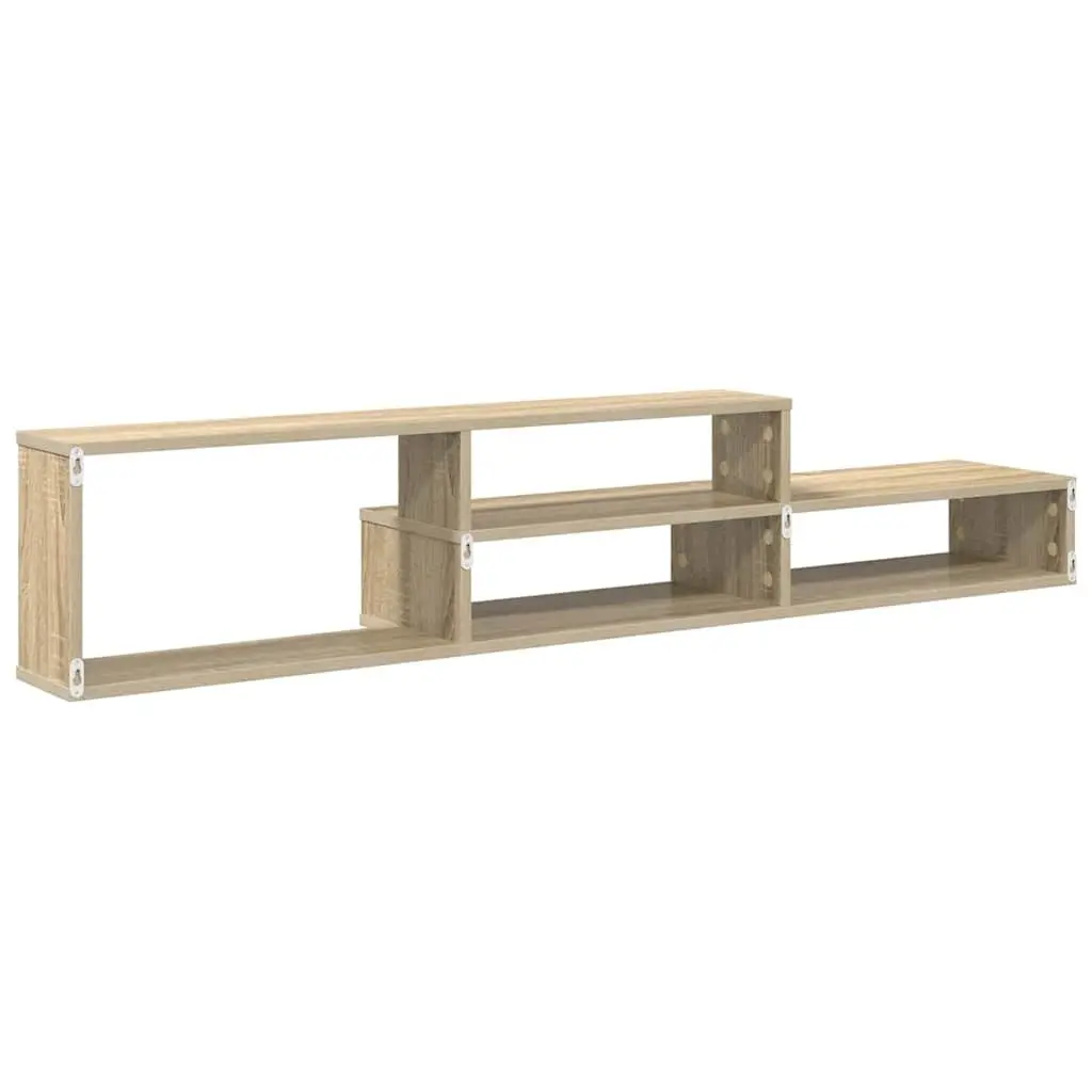 Wall Mounted TV Stand Engineered Wood 150x25x28.5cm Grey