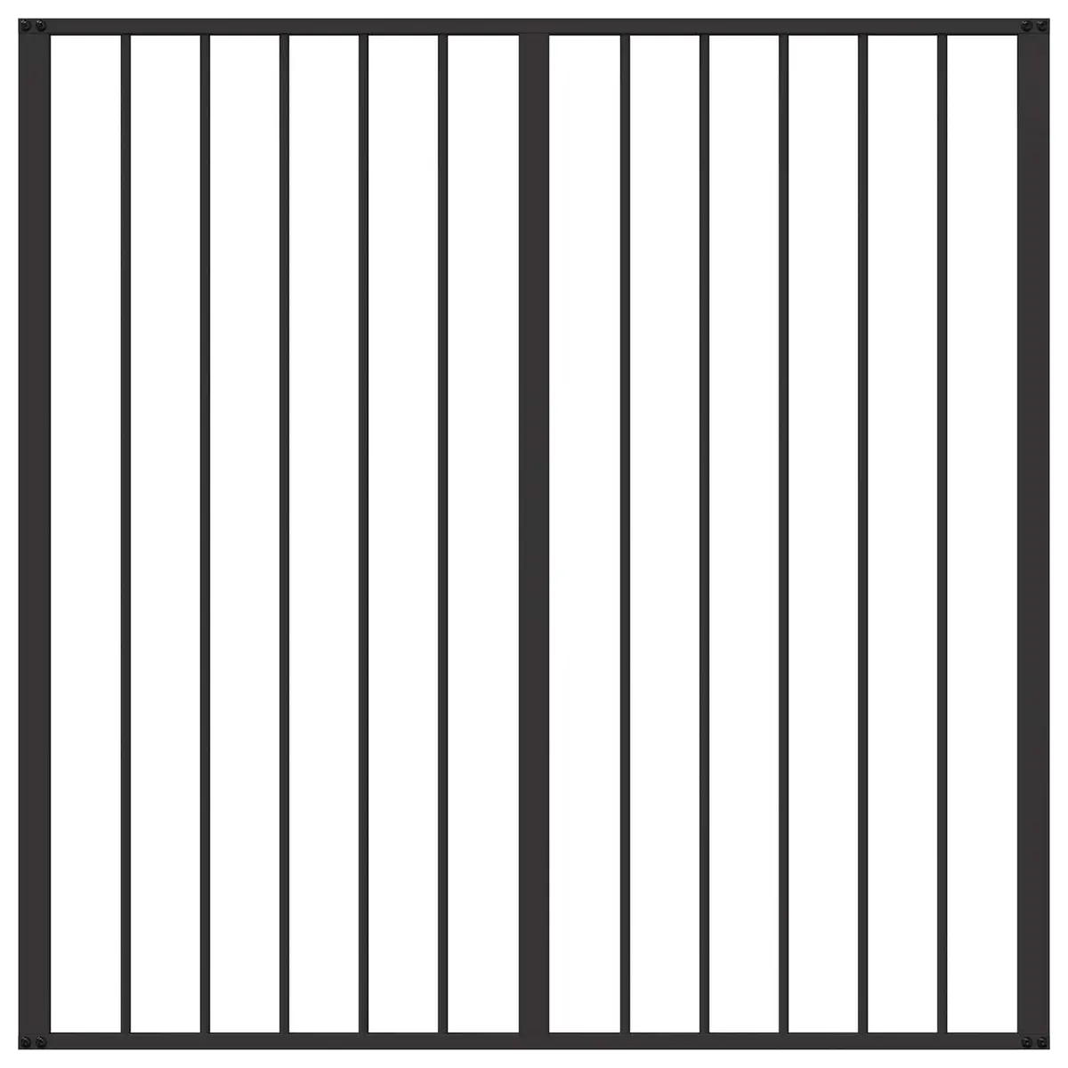 Foldable Black Dog Gate with 2 Panels for Indoor Use