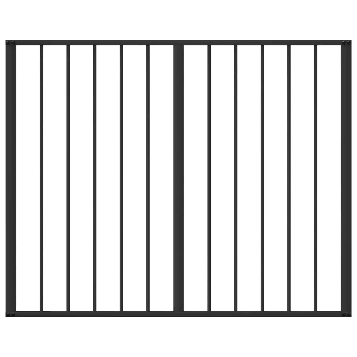 Black Metal Dog Gate 4-Piece Set 100 x 80 cm
