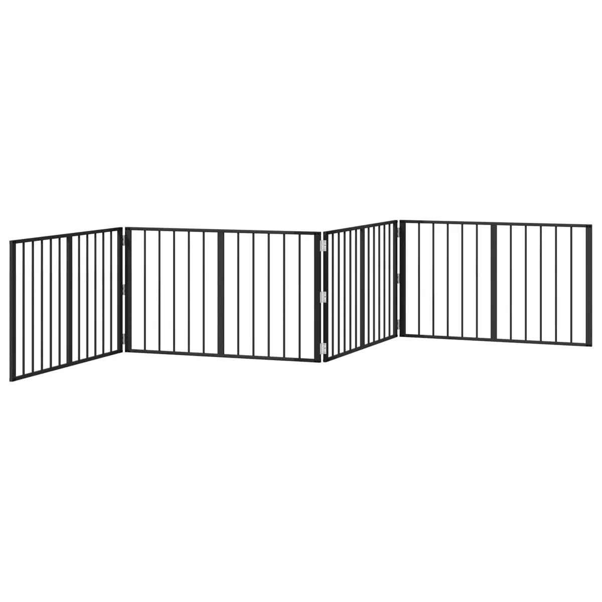 Black Metal Dog Enclosure with 4 Panels