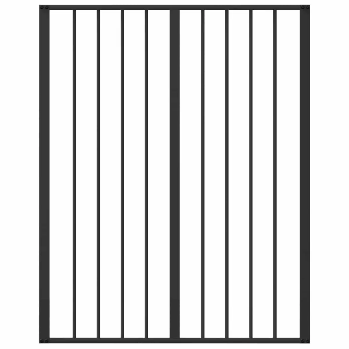 Dog Gate Galvanized Steel 80 x 100 cm Black 2 pcs Foldable Pet Enclosure Playpen Indoor Barrier
