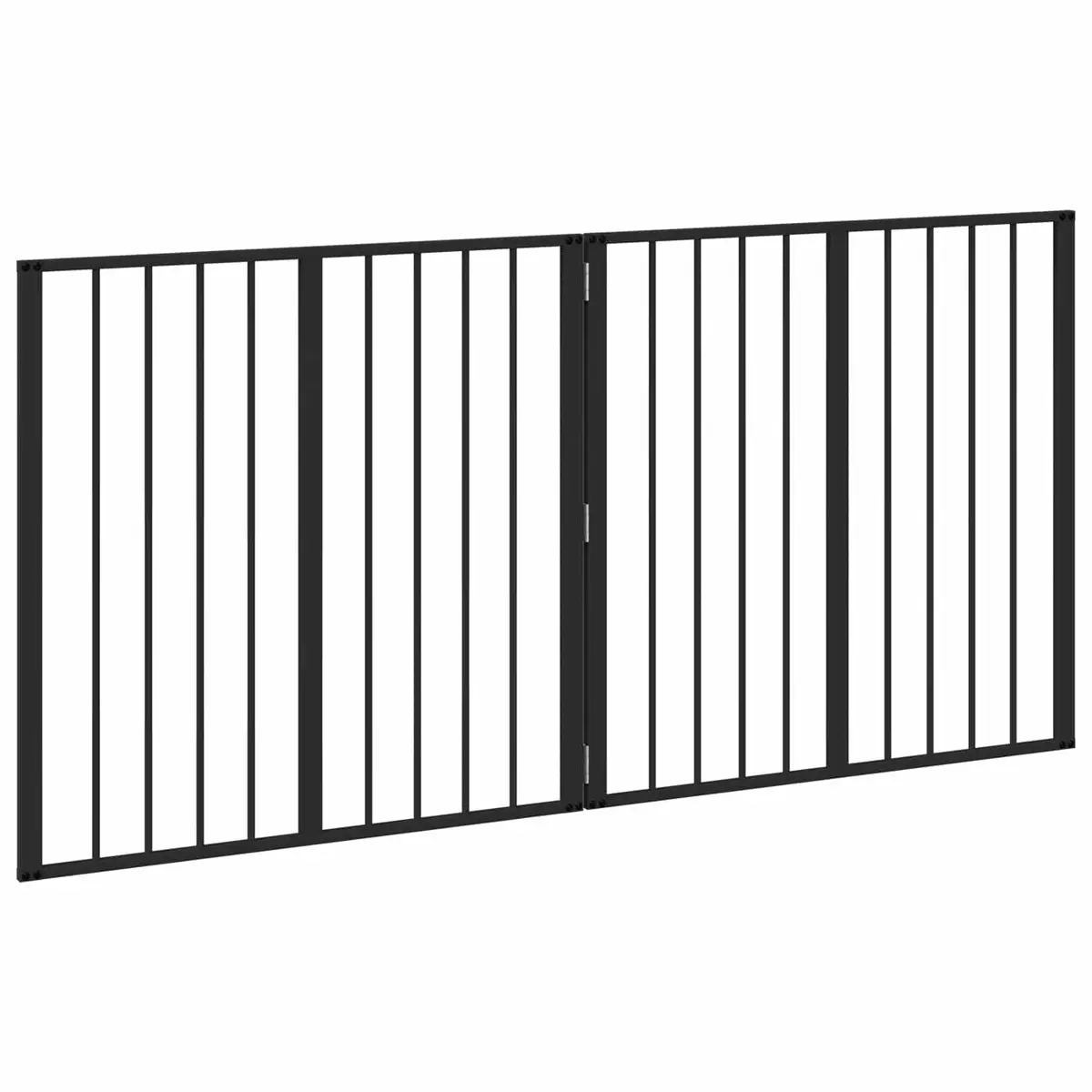 Dog Gate Metal Foldable 80 x 80 cm Black