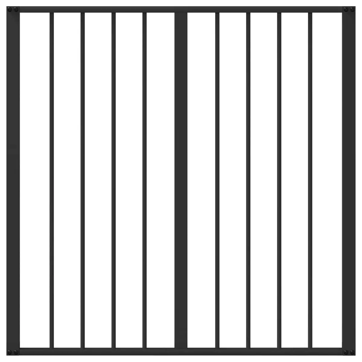 Dog Gate Metal Foldable 80 x 80 cm Black